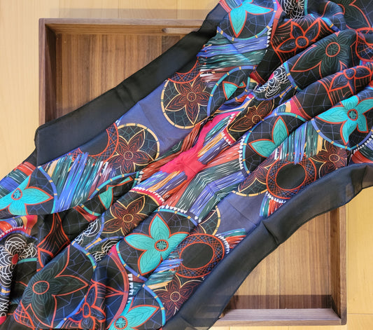 Artistic Flower Pashmina, Sarong, Shawl, or Pareo Wrap