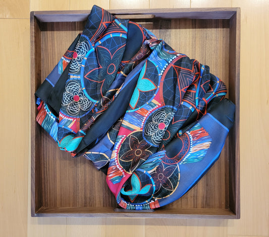 Artistic Flower Pashmina, Sarong, Shawl, or Pareo Wrap