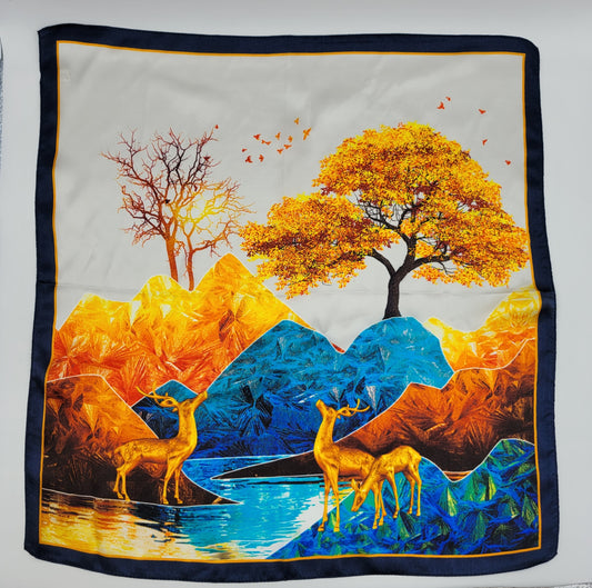 High Fashion Diva Scarf - Golden Forest