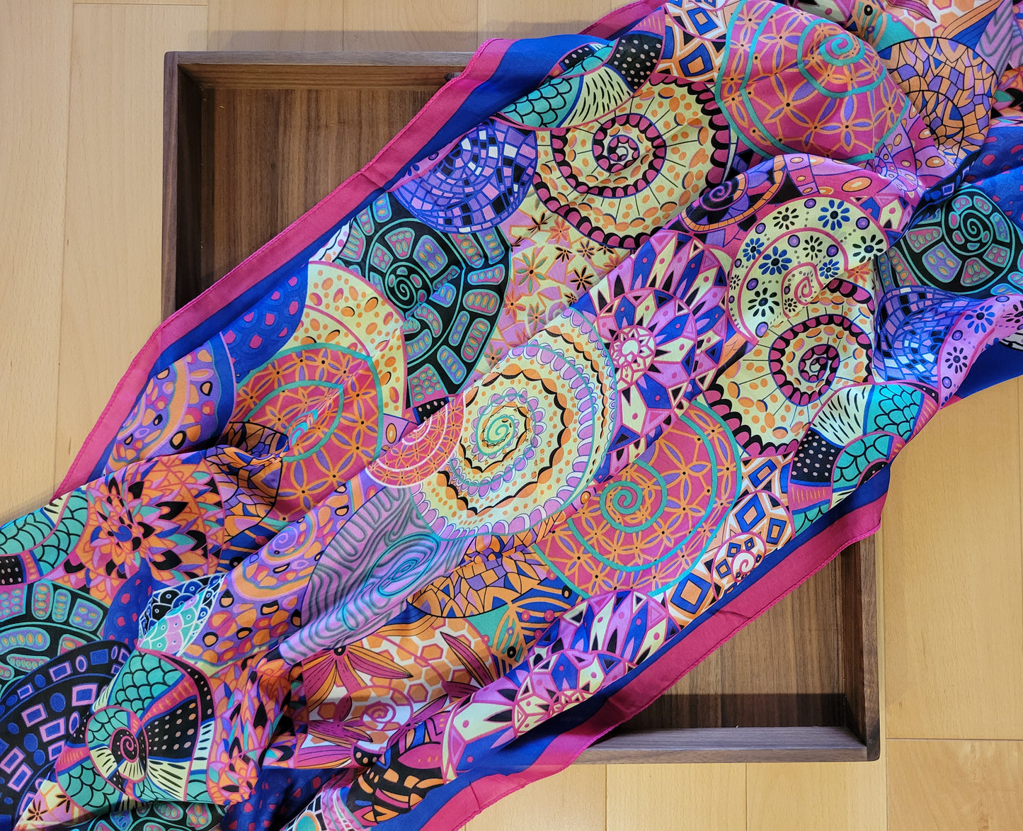 Kaleidoscope Pashmina, Sarong, Pareo Wrap, or Swimsuit Cover Up