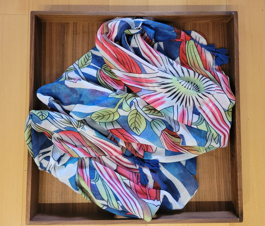 Ocean Delight Pashmina, Sarong, Pareo Wrap, or Swimsuit Cover Up